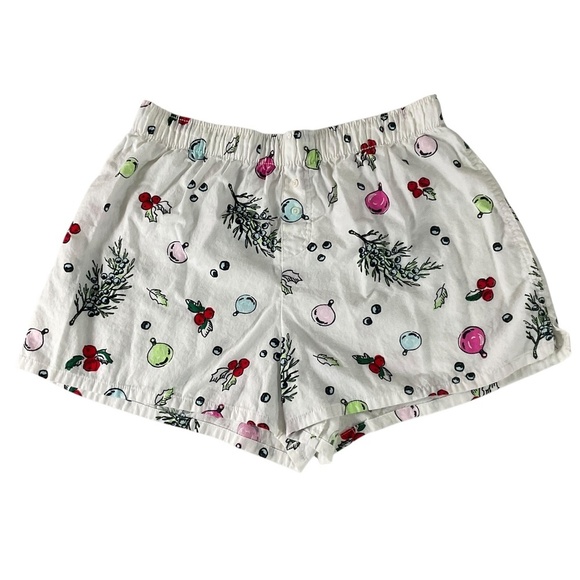 Colsie Holiday Pajama Sleep Shorts Women’s Medium Cotton Christmas Print Lounge - Picture 1 of 8